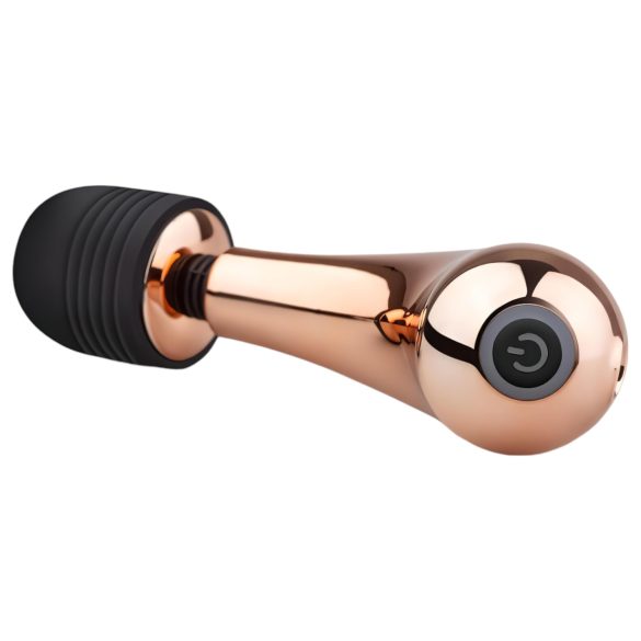 Rosy Gold - massagevibrator mini kurvad - roseguld