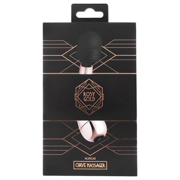 Rosy Gold - massagevibrator mini kurvad - roseguld