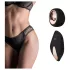 Pantyrebel - svarta trosor med hög skärning + trådlös vibrator (S-L)