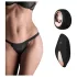 Pantyrebel - vibratoriskt trosstring i svart med batteri och fjärrkontroll (S-L)