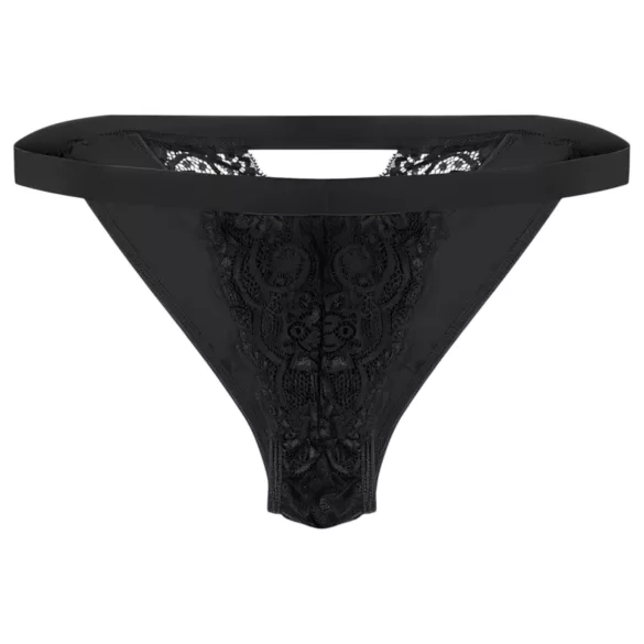 Pantyrebel - vibratoriskt trosstring i svart med batteri och fjärrkontroll (S-L)