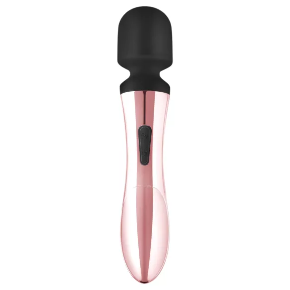 Rosy Gold - stavvibrator med böjt huvud - uppladdningsbar - roséguld