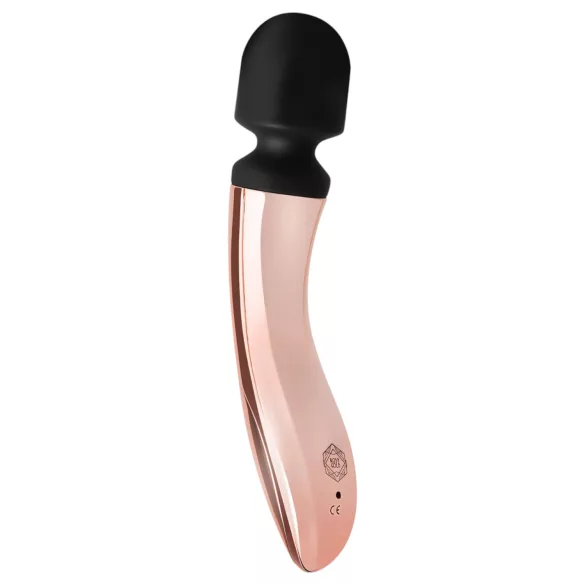 Rosy Gold - stavvibrator med böjt huvud - uppladdningsbar - roséguld