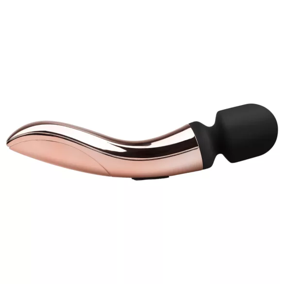 Rosy Gold - stavvibrator med böjt huvud - uppladdningsbar - roséguld