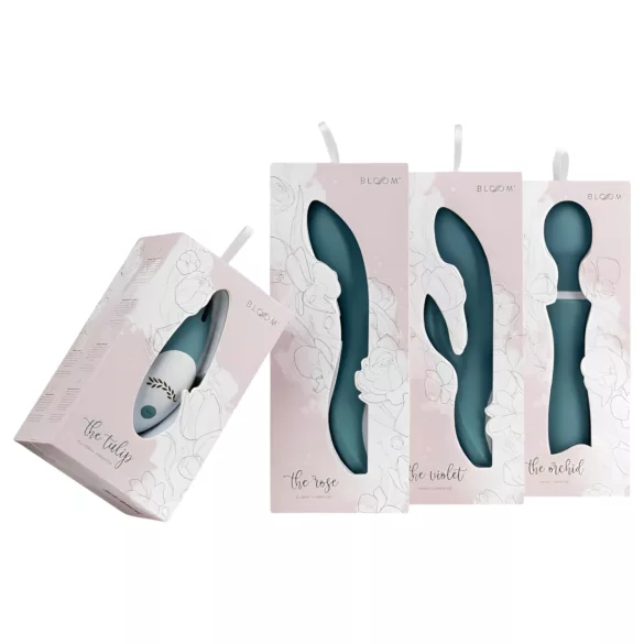 Bloom Orchid Wand - vibrator stav - uppladdningsbar massager - turkos
