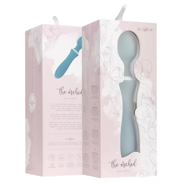 Bloom Orchid Wand - vibrator stav - uppladdningsbar massager - turkos