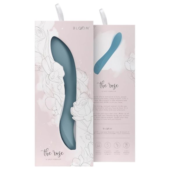 Bloom Rose - G-punkt vibrator med uppladdningsbart batteri - silikon - turkos