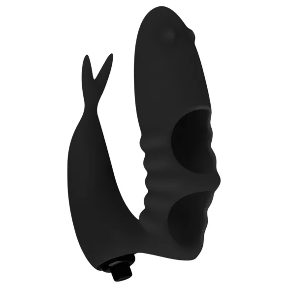 Easytoys - fingervibrator - 2-i-1 funktion - svart