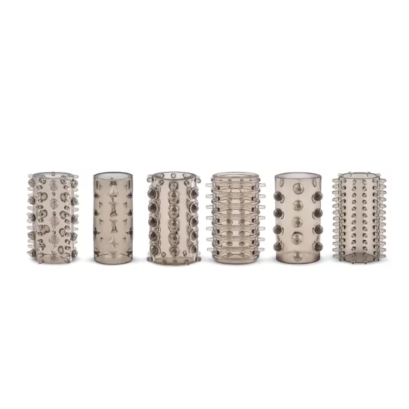 Easytoys - penismanschett set - grå silikon 6-pack