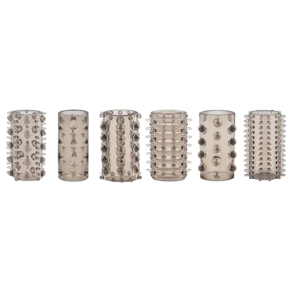 Easytoys - penismanschett set - grå silikon 6-pack