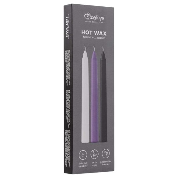 Sensual Hot Wax - bdsm vaxljus set 3-pack - kroppsvax