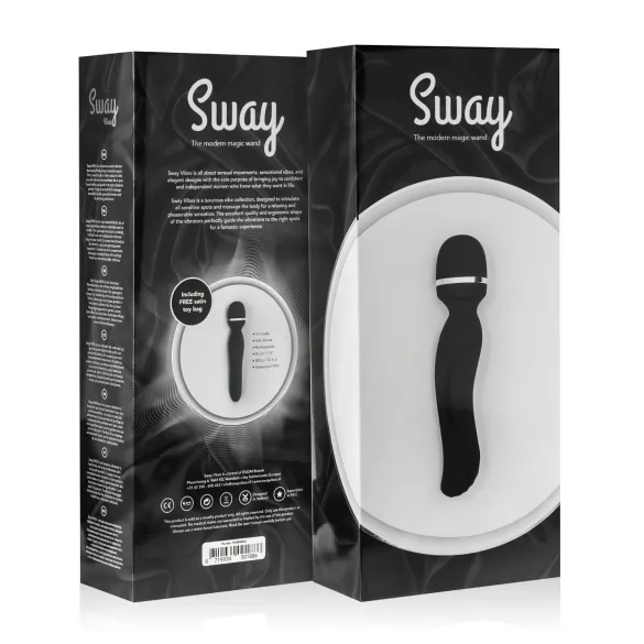 Sway No.4 - wand massagervibrator - uppladdningsbar - svart