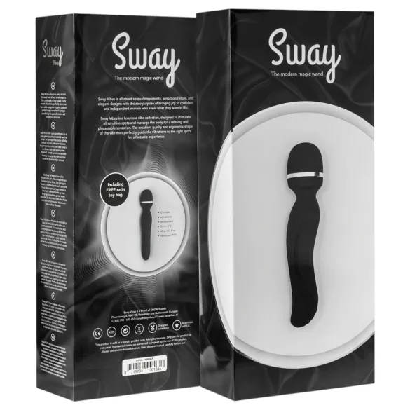 Sway No.4 - wand massagervibrator - uppladdningsbar - svart