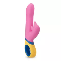   PMV20 - roterande rabbitvibrator med klitorisarm - silikon rosa