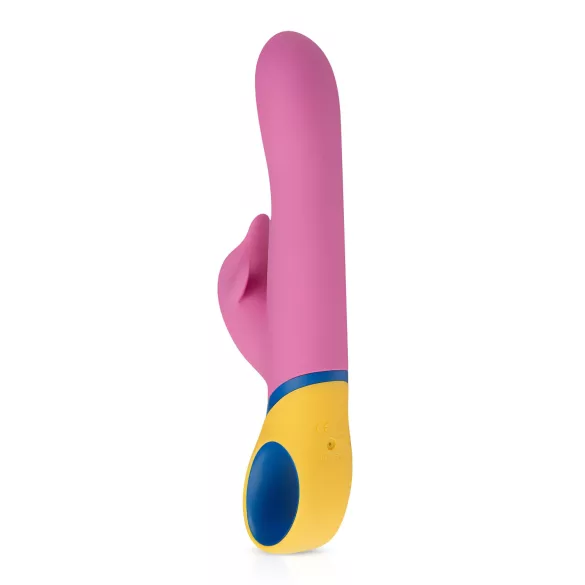 PMV20 - roterande rabbitvibrator med klitorisarm - silikon rosa