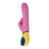 PMV20 - roterande rabbitvibrator med klitorisarm - silikon rosa
