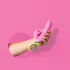 PMV20 - roterande rabbitvibrator med klitorisarm - silikon rosa