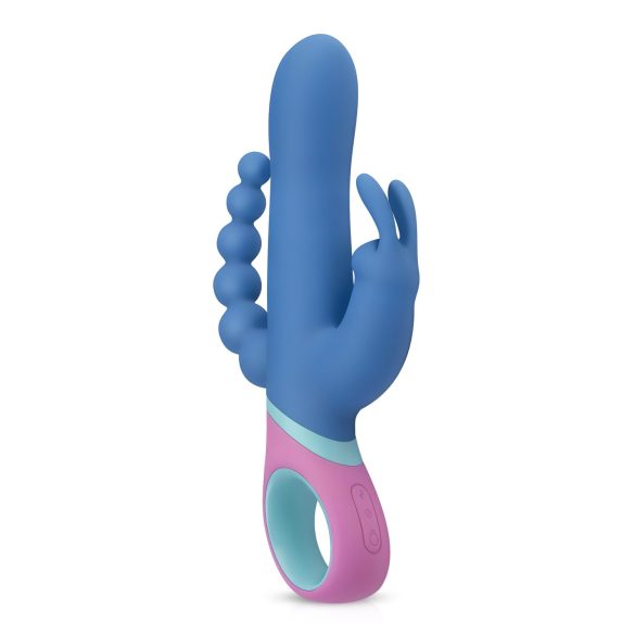 PMV20 Vice Double - roterande, trearmad vibrator (blå)