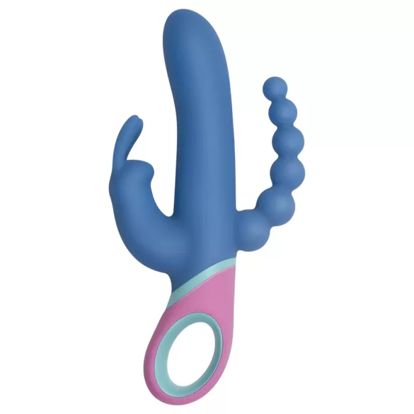PMV20 Vice Double - roterande trearmad vibrator - blå