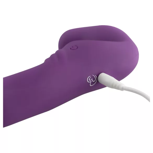 Easytoys - uppladdningsbar strap-on vibrator utan sele - lila