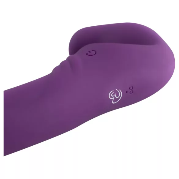 Easytoys - uppladdningsbar strap-on vibrator utan sele - lila