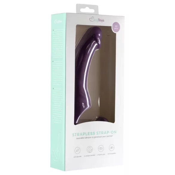 Easytoys - uppladdningsbar strap-on vibrator utan sele - lila