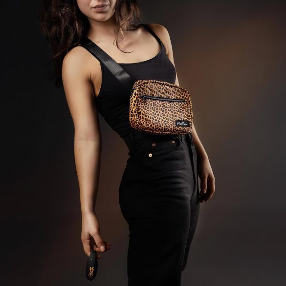 Panthra Zuna - Uppladdningsbar, Vattentät Partner-Vibrator (Leopard-Svart)