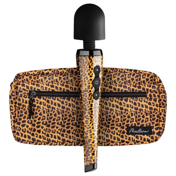 Panthra Shaka Wand - uppladdningsbar massagevibrator - leopard svart