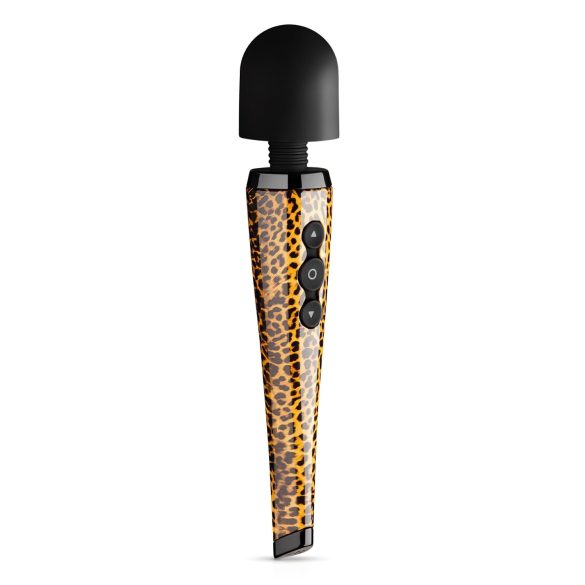 Panthra Shaka Wand - uppladdningsbar massagevibrator - leopard svart