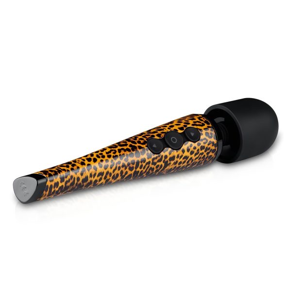 Panthra Shaka Wand - uppladdningsbar massagevibrator - leopard svart