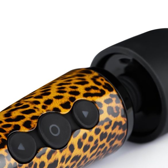 Panthra Shaka Wand - uppladdningsbar massagevibrator - leopard svart