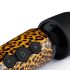 Panthra Shaka Wand - uppladdningsbar massagevibrator - leopard svart