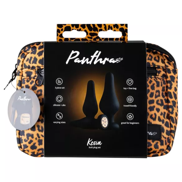 Panthra Kesia - analpluggsset silikon 3 delar - svart