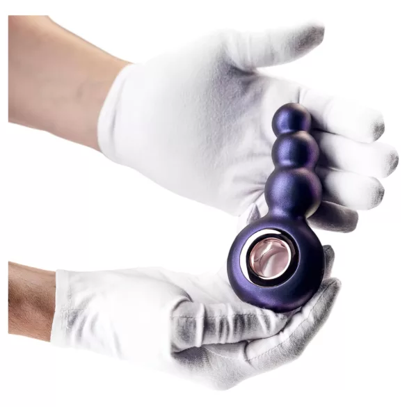 Hueman - uppladdningsbar analvibrator med pärlor - lila