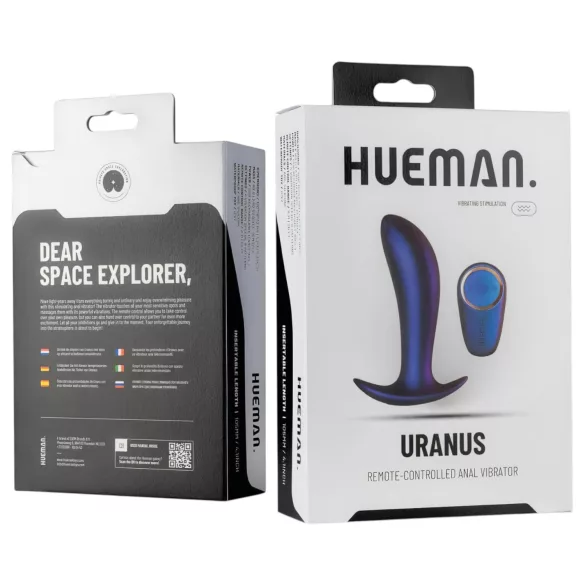 Hueman Uranus - analvibrator med fjärrkontroll - uppladdningsbar - lila