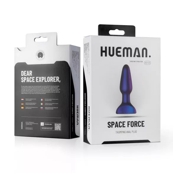 Hueman Space Force - analvibrator med stötfunktion - vattentät lila