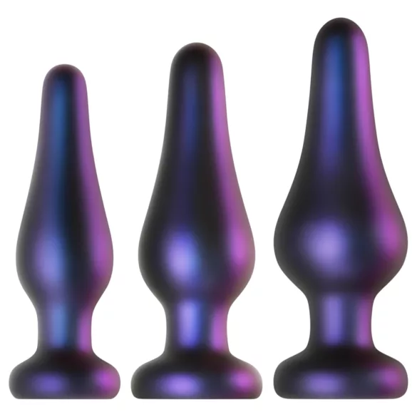 Hueman Comets - analplugg set - silikon - 3 delar - lila