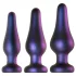 Hueman Comets - analplugg set - silikon - 3 delar - lila