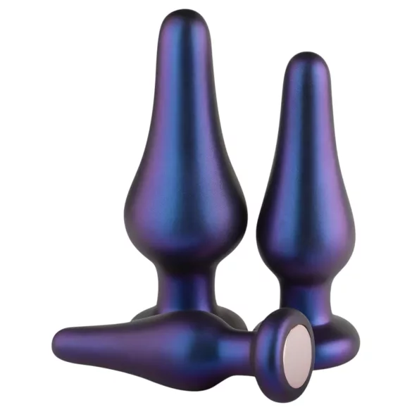 Hueman Comets - analplugg set - silikon - 3 delar - lila