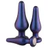 Hueman Comets - analplugg set - silikon - 3 delar - lila