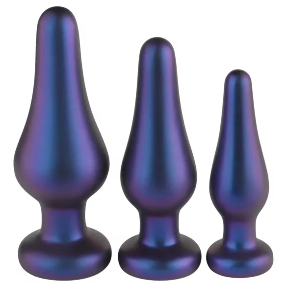 Hueman Comets - analplugg set - silikon - 3 delar - lila