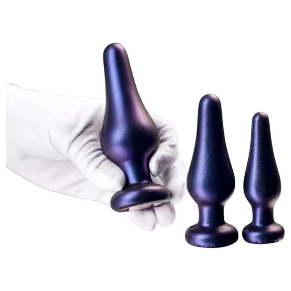 Hueman Comets - analplugg set - silikon - 3 delar - lila
