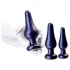 Hueman Comets - analplugg set - silikon - 3 delar - lila