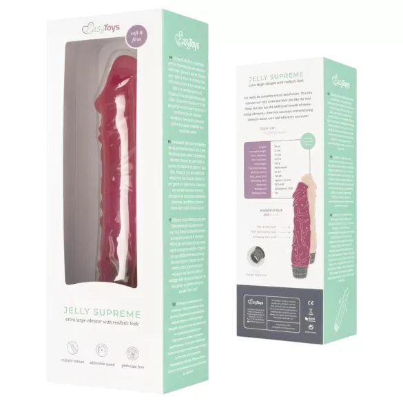Easytoys Jelly Supreme - realistisk vibrator - rosa