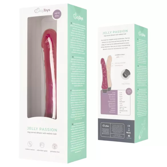 Easytoys - vibrator med realistisk känsla - jelly - rosa