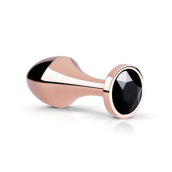 Rosy Gold Analplugg - Svart sten (roseguld)