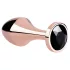 Rosy Gold - analplugg - svart sten - roseguld