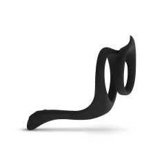 Easytoys - penisring och pungband - flexibel silikon svart