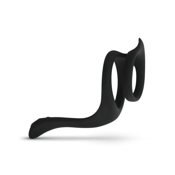 Easytoys Lust Ring - flexibel penis- och testikelring (svart)