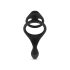 Easytoys Lust Ring - flexibel penis- och testikelring (svart)